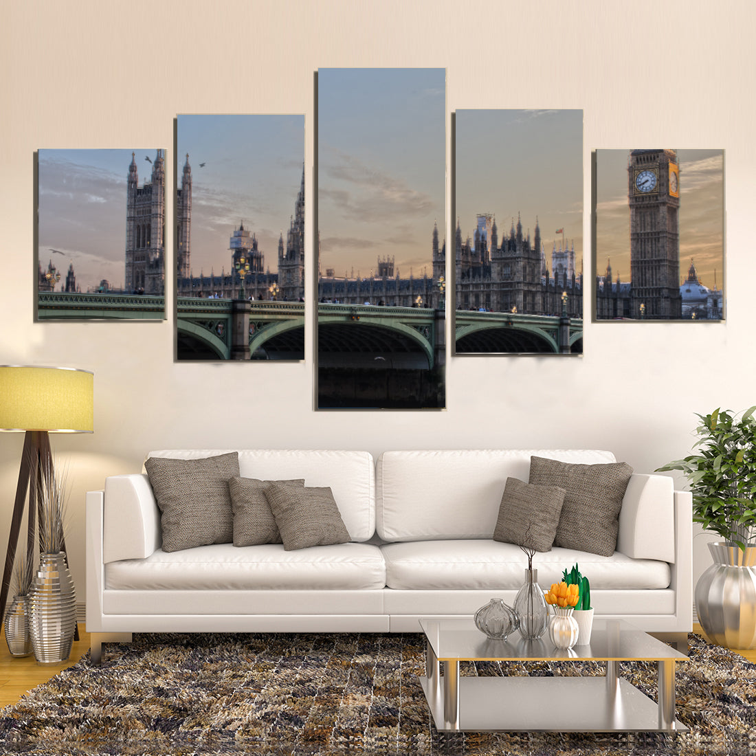 UK Parliament London England Ben Ben Westminster Canvas Prints Wall Art Home Decor - Canvas Print Sale