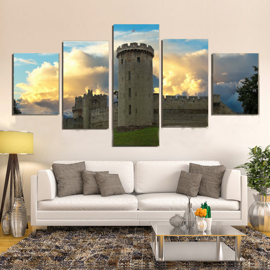 Warwick Castle Fort Heritage Tower Canvas Prints Wall Art Home Decor - Canvas Print Sale