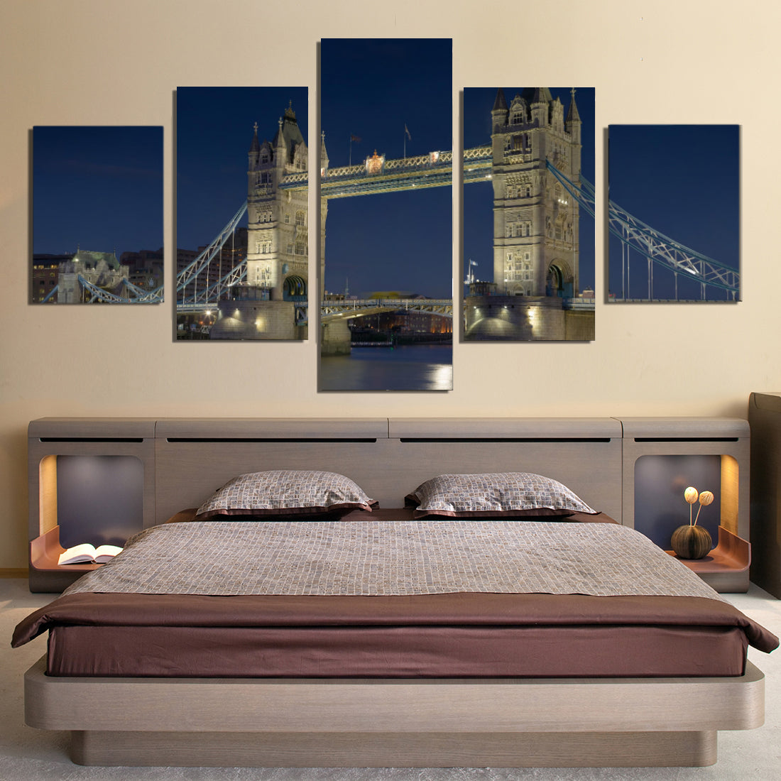 London Tower Bridge Night Canvas Prints - Canvas Print Sale