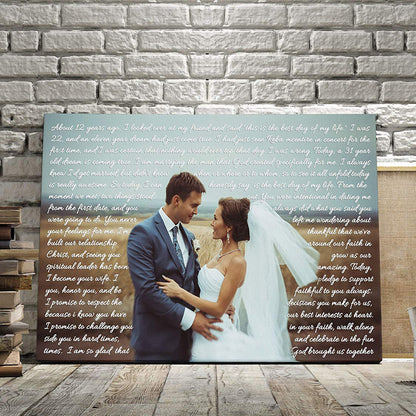 Lyrics Vows Words Canvas Art Anniversary Gift - Canvas Print Sale
