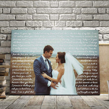 Load image into Gallery viewer, Lyrics Vows Words Canvas Art Anniversary Gift - Canvas Print Sale